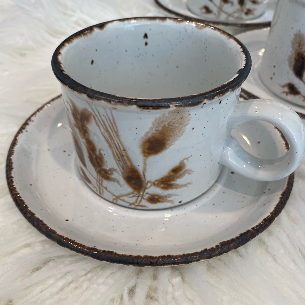 Vintage Midwinter WILD OATS STONEHENGE Cups Mugs Saucers Made in England